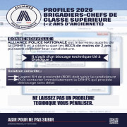 PROFILES 2026 BRIGADIERS-CHEFS DE CLASSE SUPÉRIEURE ( 2 ans d’ancienneté)