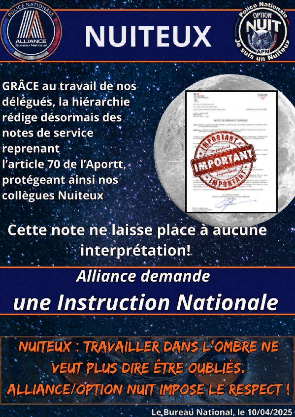 Nuiteux article 70 de l'APORTT